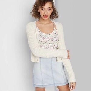 NEW Wild Fable Seamed Light Wash Denim Mini Skirt